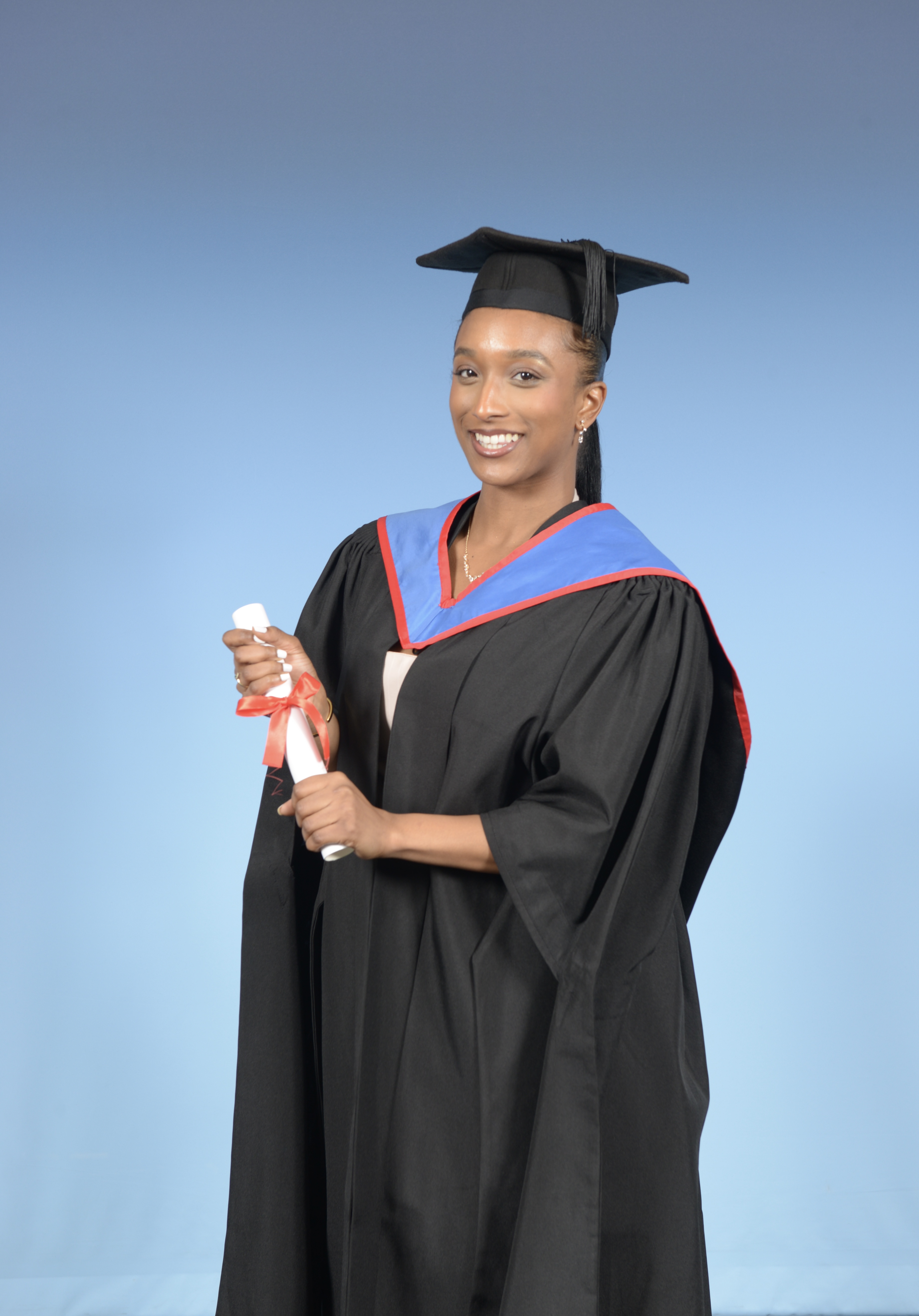 Faith Lola Olusesan at her master's graduation