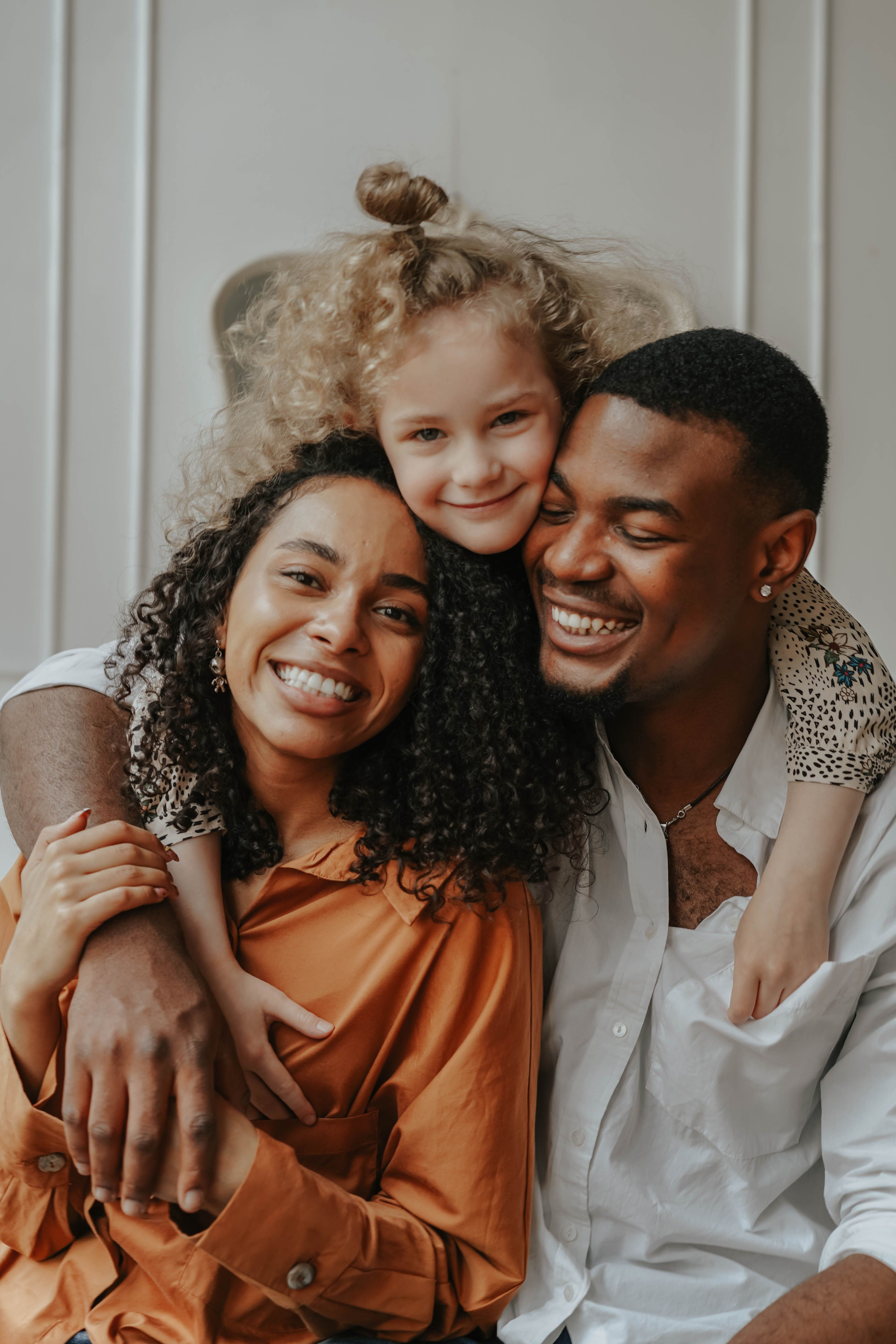 A family sharing a warm embrace